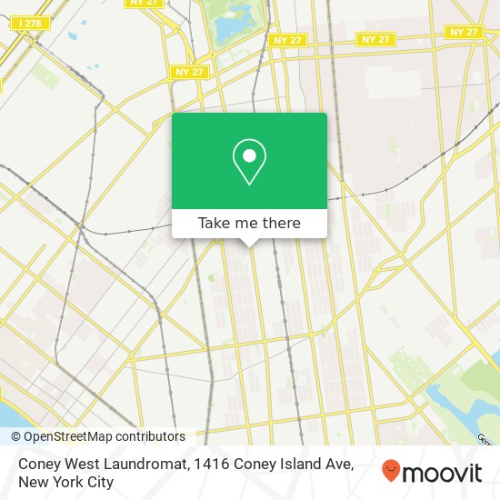 Coney West Laundromat, 1416 Coney Island Ave map