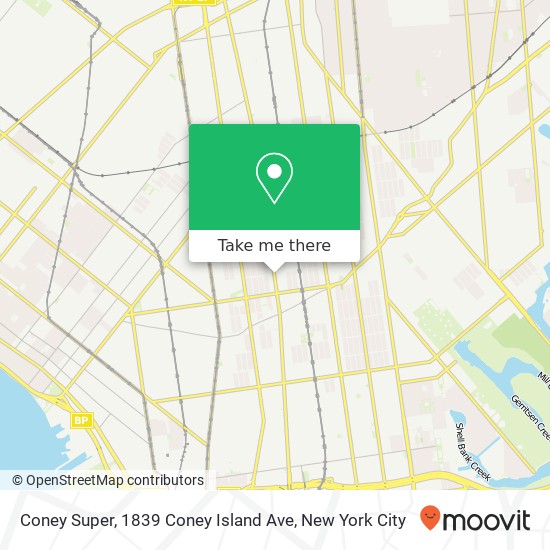 Mapa de Coney Super, 1839 Coney Island Ave