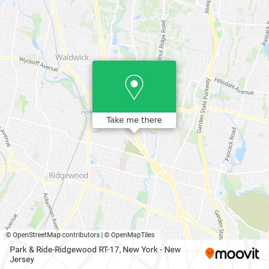 Mapa de Park & Ride-Ridgewood RT-17