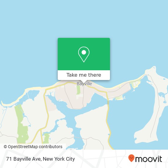 Mapa de 71 Bayville Ave, Bayville, <B>NY< / B> 11709