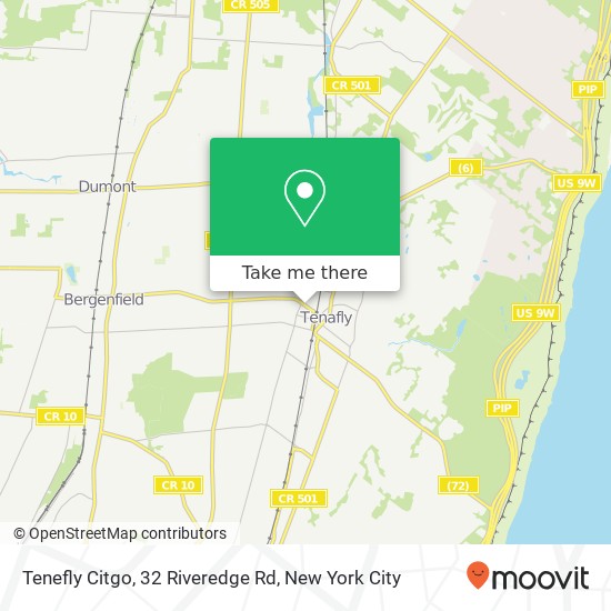 Tenefly Citgo, 32 Riveredge Rd map