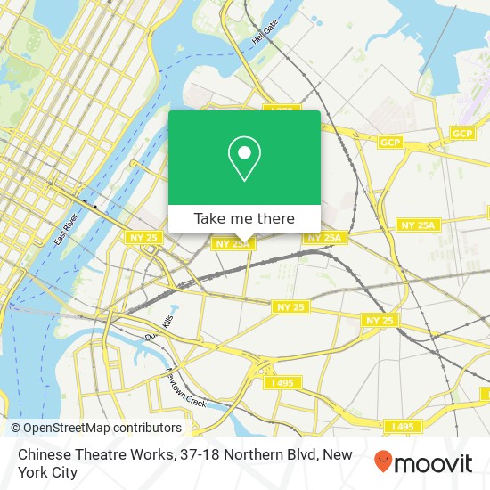 Chinese Theatre Works, 37-18 Northern Blvd map