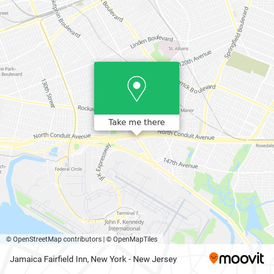 Jamaica Fairfield Inn map