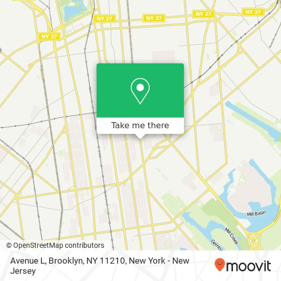 Mapa de Avenue L, Brooklyn, NY 11210