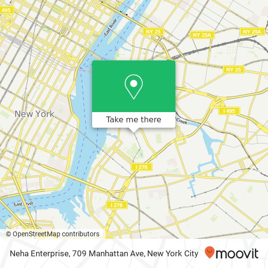 Neha Enterprise, 709 Manhattan Ave map