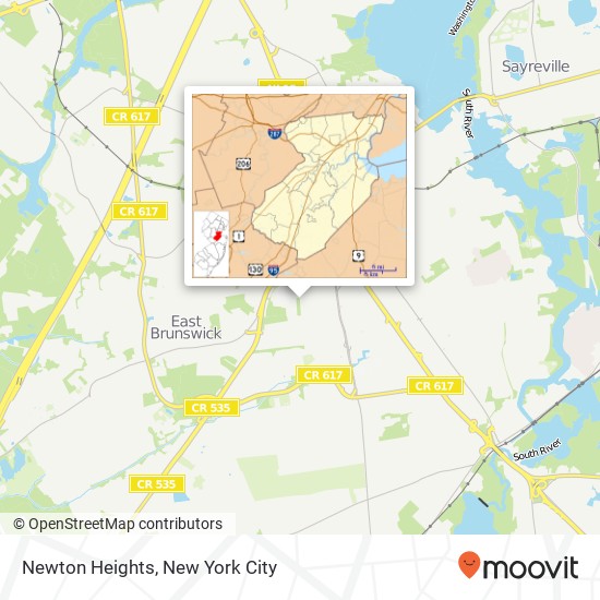 Newton Heights map