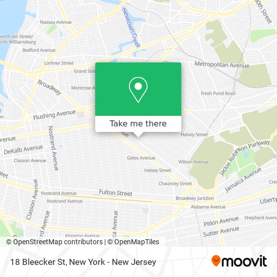 Mapa de 18 Bleecker St