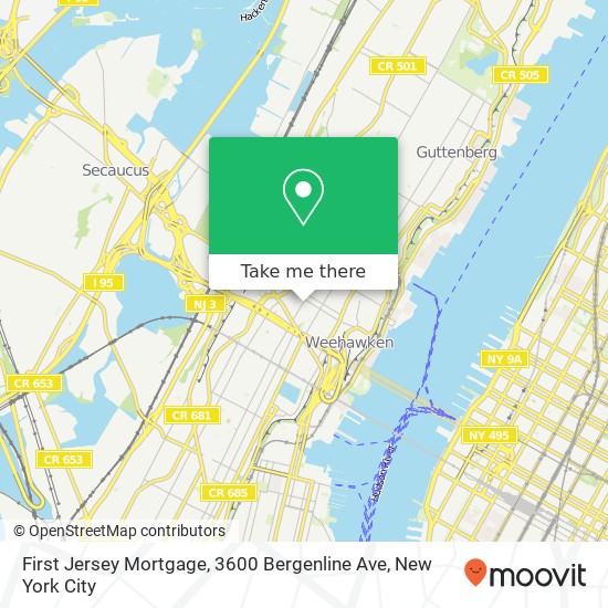 First Jersey Mortgage, 3600 Bergenline Ave map