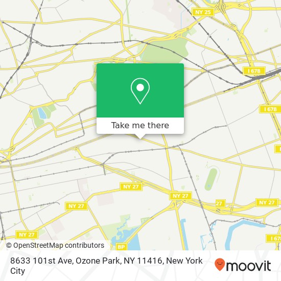 Mapa de 8633 101st Ave, Ozone Park, NY 11416