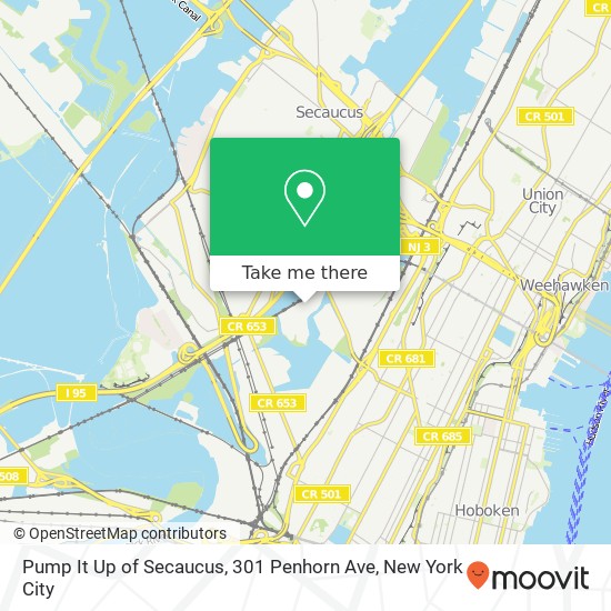 Mapa de Pump It Up of Secaucus, 301 Penhorn Ave