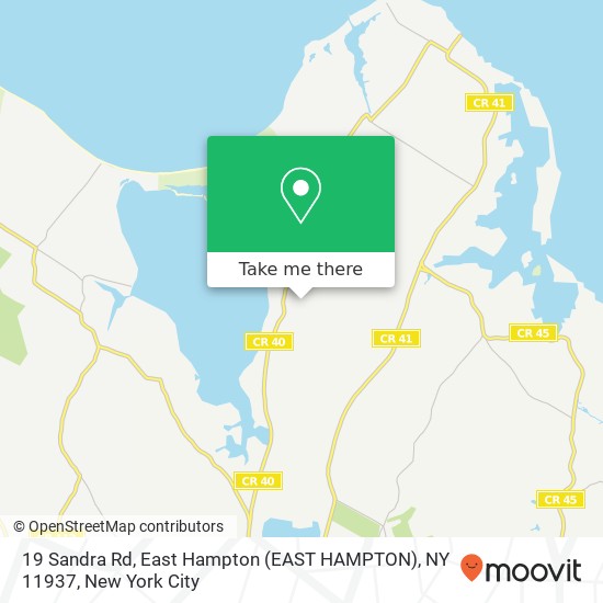 19 Sandra Rd, East Hampton (EAST HAMPTON), NY 11937 map