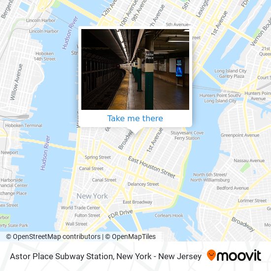 Astor Place Subway Station map