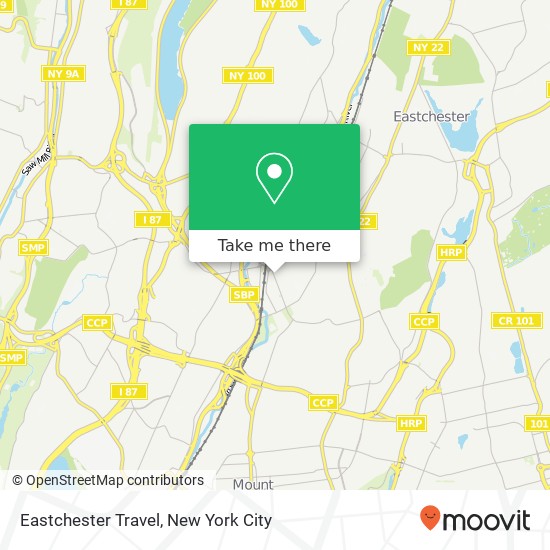 Mapa de Eastchester Travel