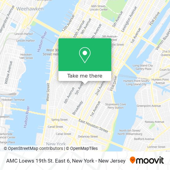 Mapa de AMC Loews 19th St. East 6