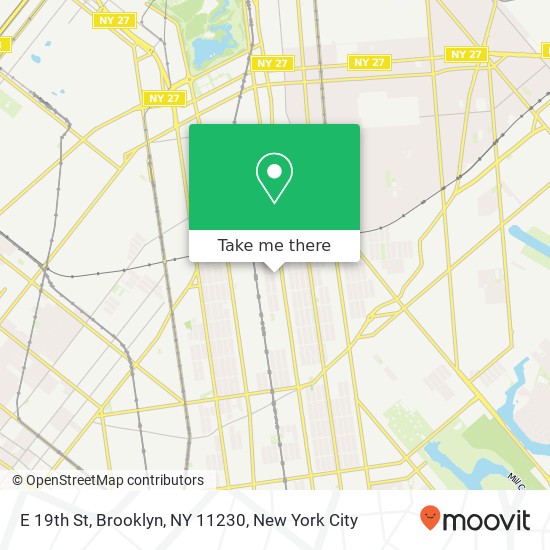 Mapa de E 19th St, Brooklyn, NY 11230