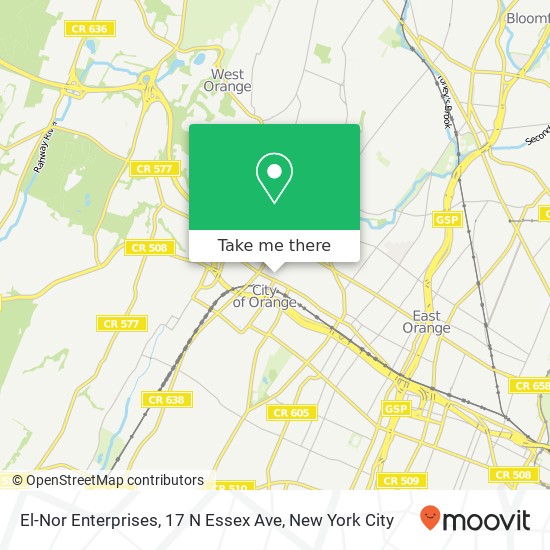 Mapa de El-Nor Enterprises, 17 N Essex Ave