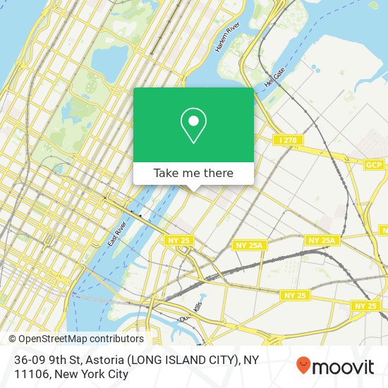 Mapa de 36-09 9th St, Astoria (LONG ISLAND CITY), NY 11106