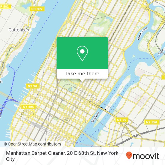 Mapa de Manhattan Carpet Cleaner, 20 E 68th St