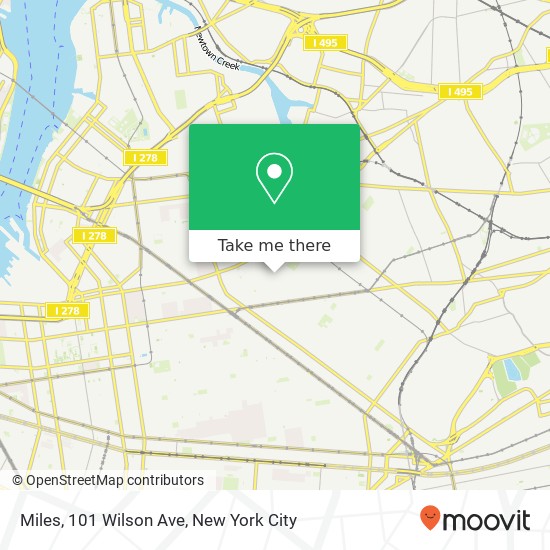 Mapa de Miles, 101 Wilson Ave
