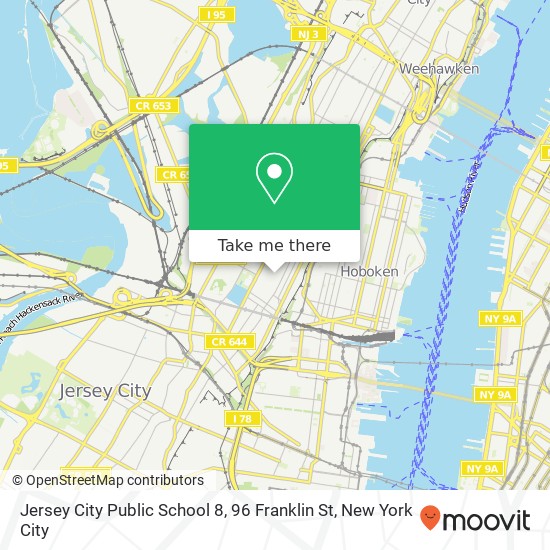 Jersey City Public School 8, 96 Franklin St map