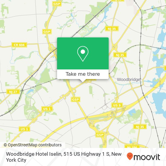 Woodbridge Hotel Iselin, 515 US Highway 1 S map
