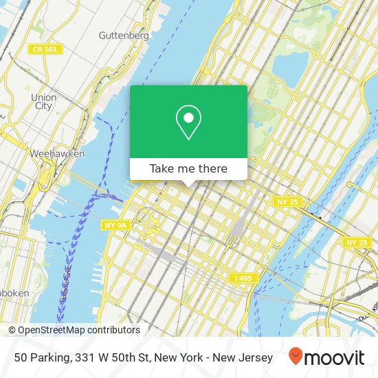 Mapa de 50 Parking, 331 W 50th St