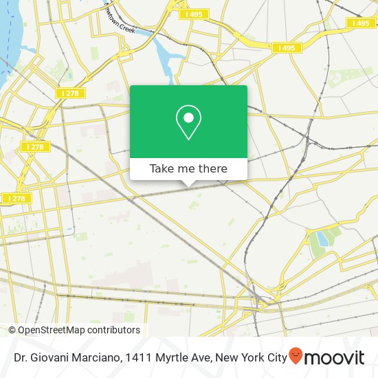 Mapa de Dr. Giovani Marciano, 1411 Myrtle Ave