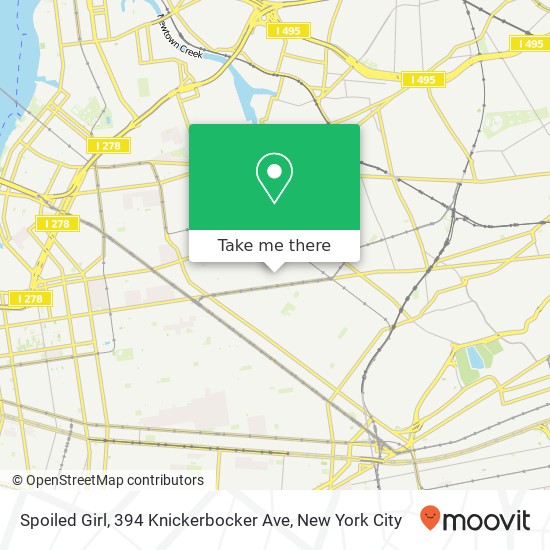 Mapa de Spoiled Girl, 394 Knickerbocker Ave