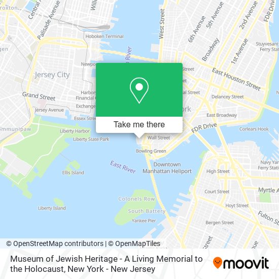 Museum of Jewish Heritage - A Living Memorial to the Holocaust map