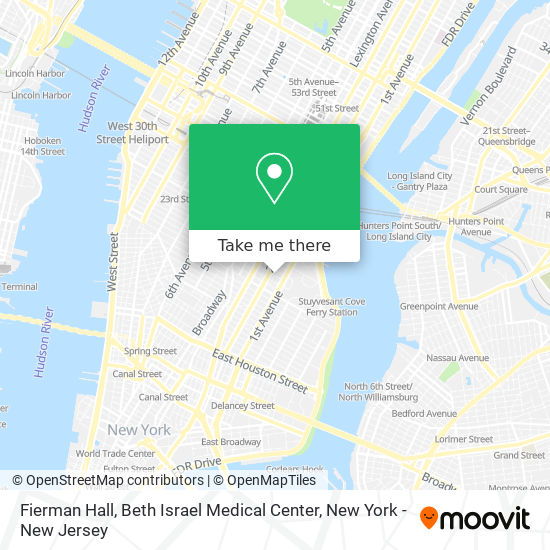 Fierman Hall, Beth Israel Medical Center map