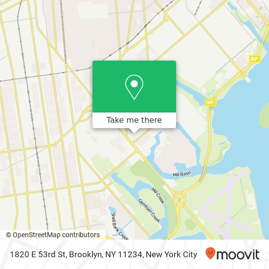 Mapa de 1820 E 53rd St, Brooklyn, NY 11234