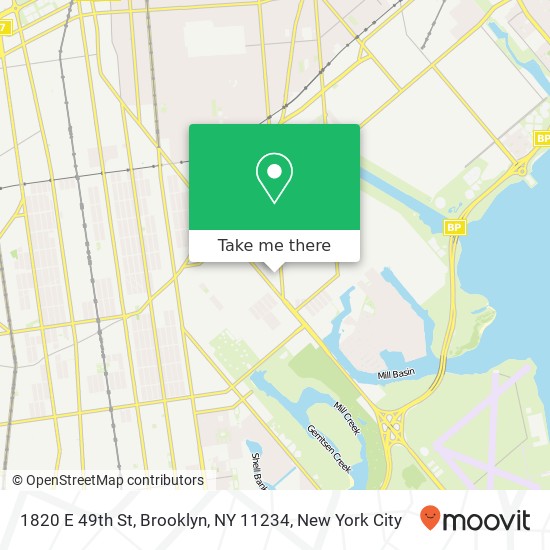 Mapa de 1820 E 49th St, Brooklyn, NY 11234