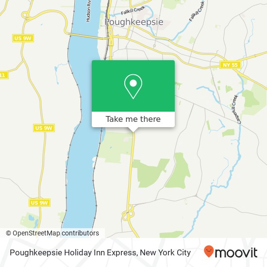 Mapa de Poughkeepsie Holiday Inn Express