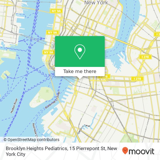 Mapa de Brooklyn Heights Pediatrics, 15 Pierrepont St