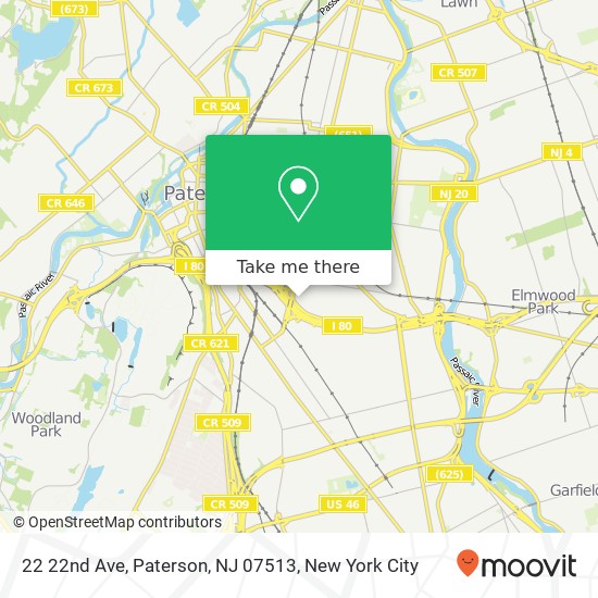 Mapa de 22 22nd Ave, Paterson, NJ 07513