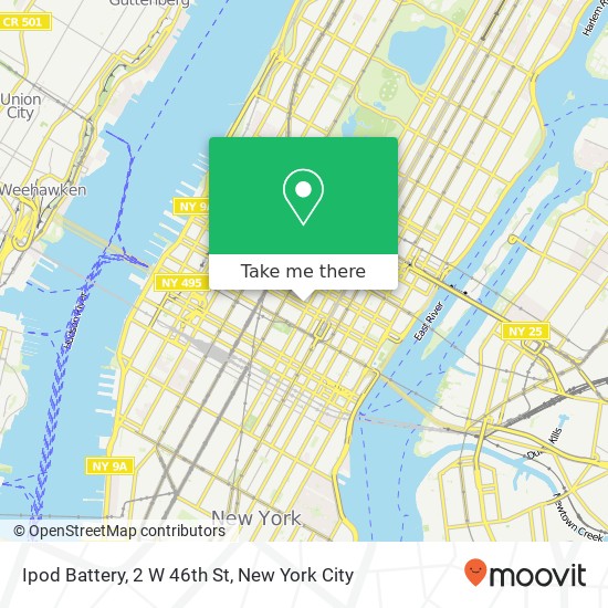 Ipod Battery, 2 W 46th St map