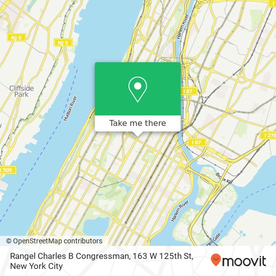 Mapa de Rangel Charles B Congressman, 163 W 125th St