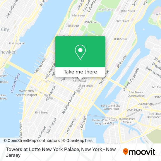 Towers at Lotte New York Palace map