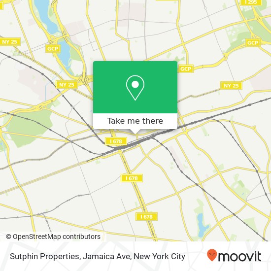 Mapa de Sutphin Properties, Jamaica Ave
