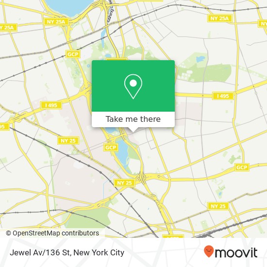 Jewel Av/136 St map