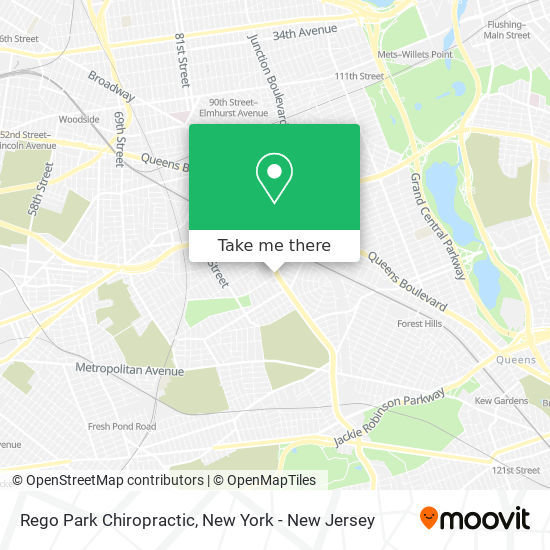 Rego Park Chiropractic map