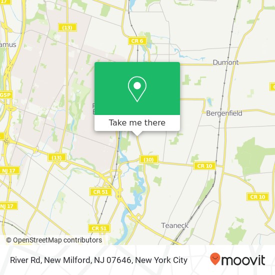 Mapa de River Rd, New Milford, NJ 07646