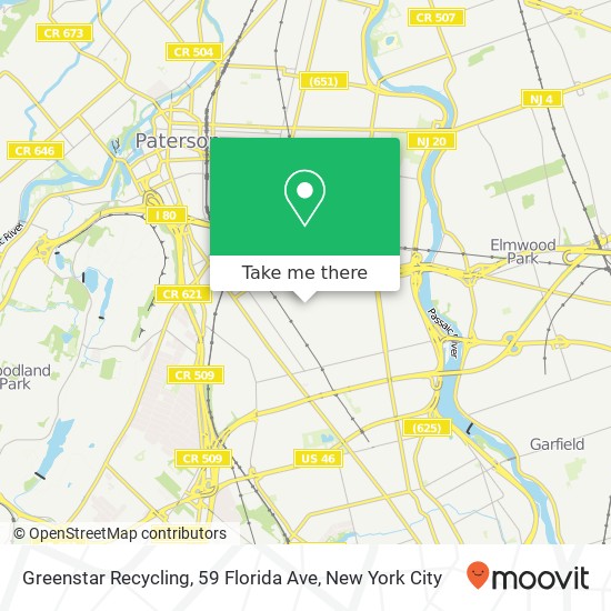 Mapa de Greenstar Recycling, 59 Florida Ave