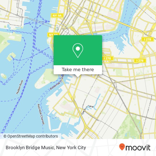 Mapa de Brooklyn Bridge Music