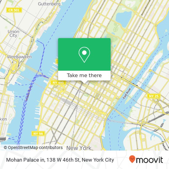 Mohan Palace in, 138 W 46th St map
