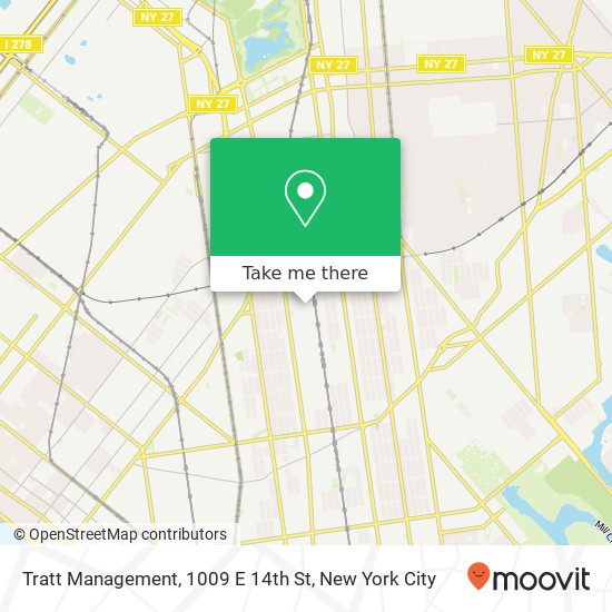 Mapa de Tratt Management, 1009 E 14th St