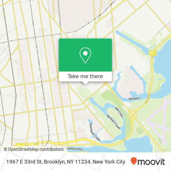 Mapa de 1967 E 33rd St, Brooklyn, NY 11234