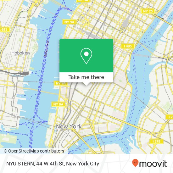 Mapa de NYU STERN, 44 W 4th St