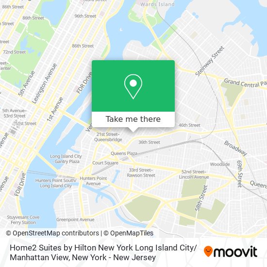 Mapa de Home2 Suites by Hilton New York Long Island City/ Manhattan View