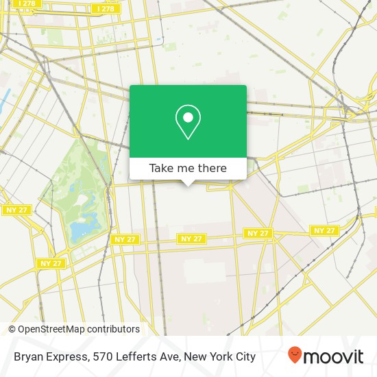 Mapa de Bryan Express, 570 Lefferts Ave